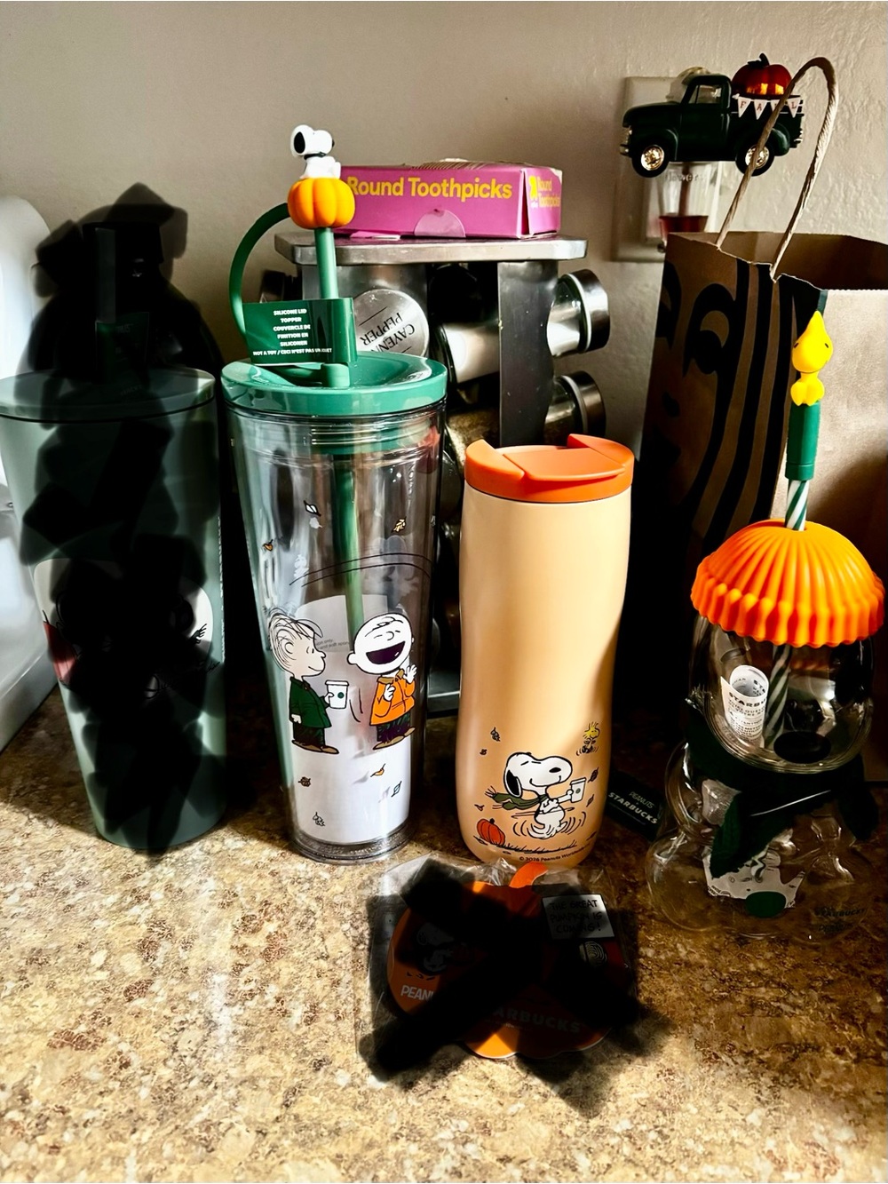 Starbucks Peanuts collab limited edition cups brand new.